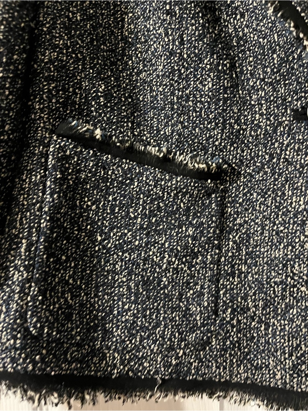 Anne Klein Style Black & White Tweed Women's Blazer Jacket - Picture 4 of 9